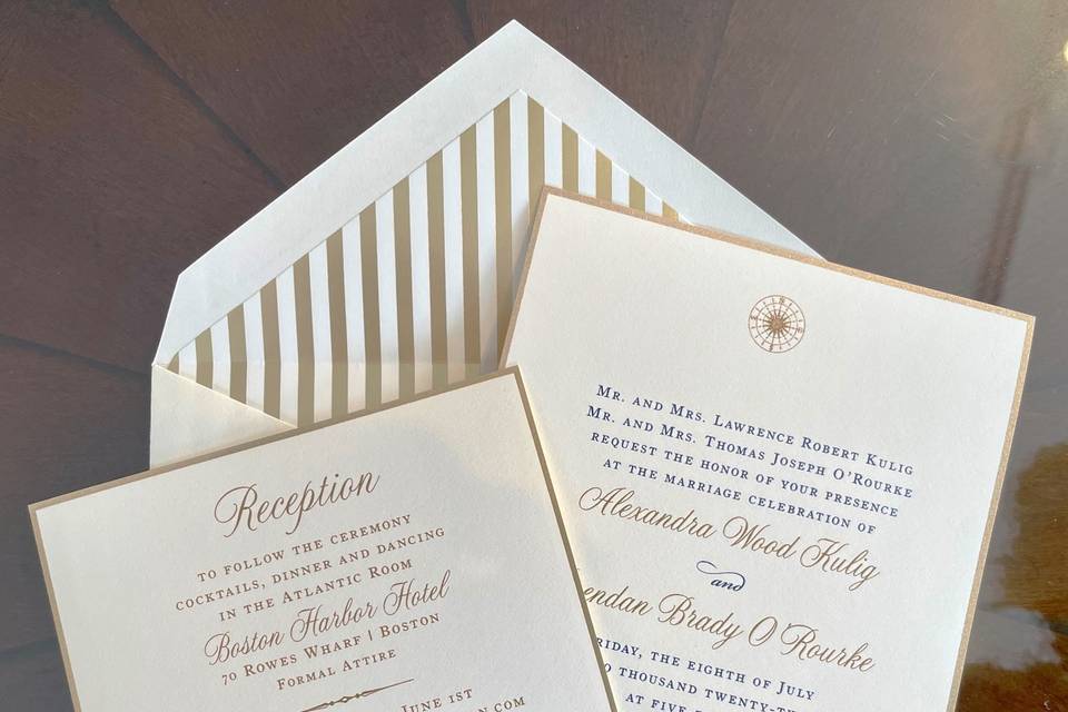 Gold Border Invitation