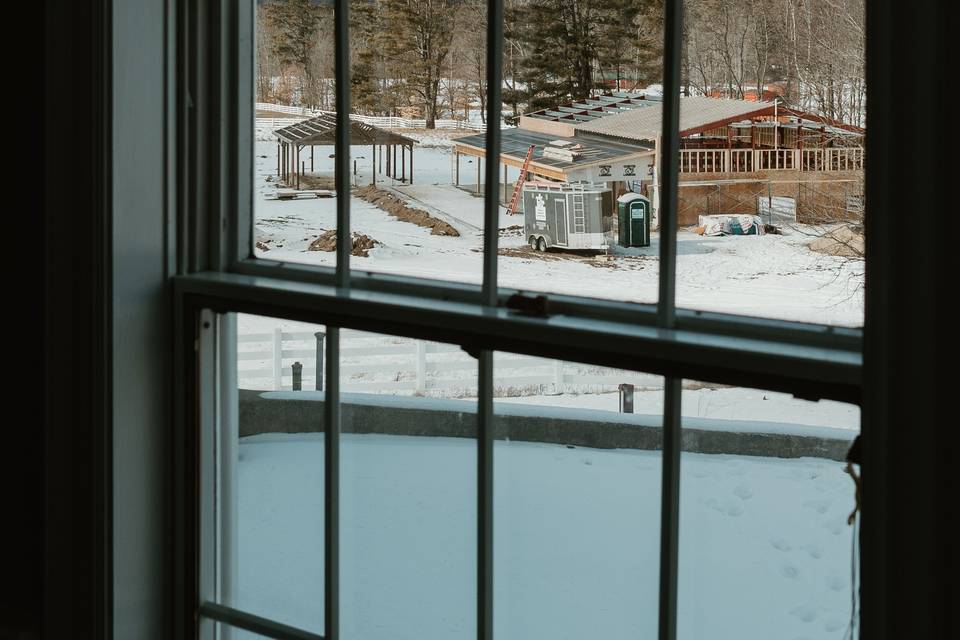 View from inside the house