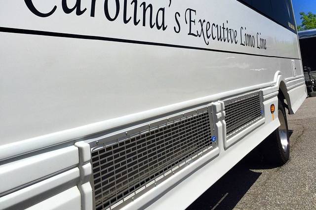 The Executive Limo Coach - Exterior Side View In Wedding White