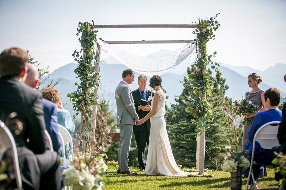 Outdoor wedding ceremony