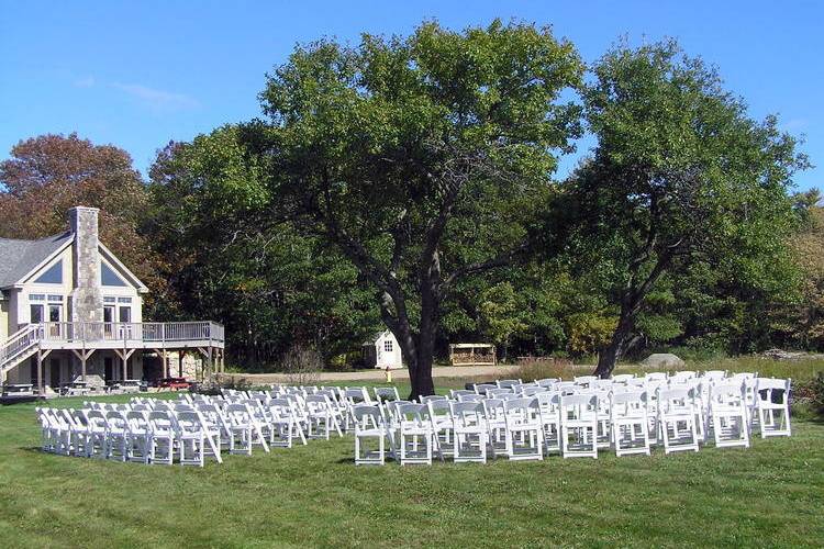 Outdoor ceremony area