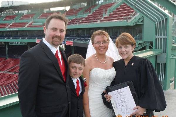 Family and the officiant