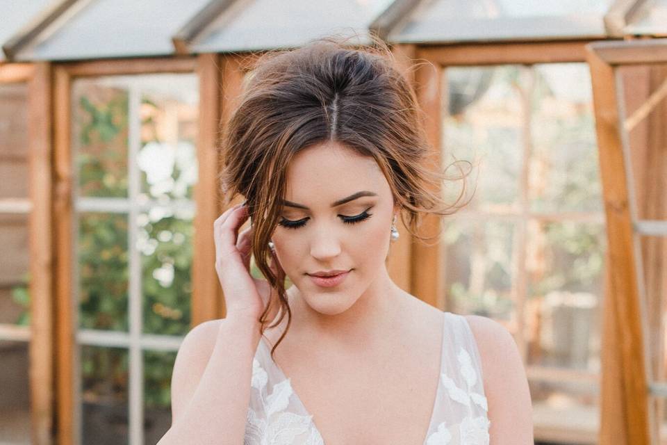 Bride with her bouquet