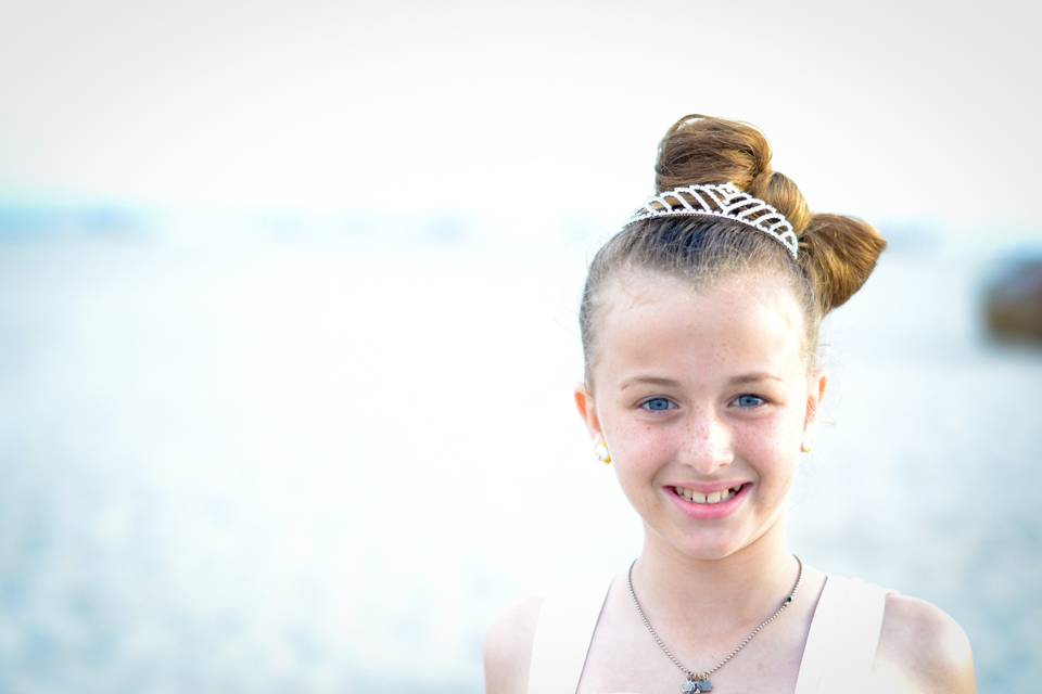 Flower Girl on the beach...I love this picture!