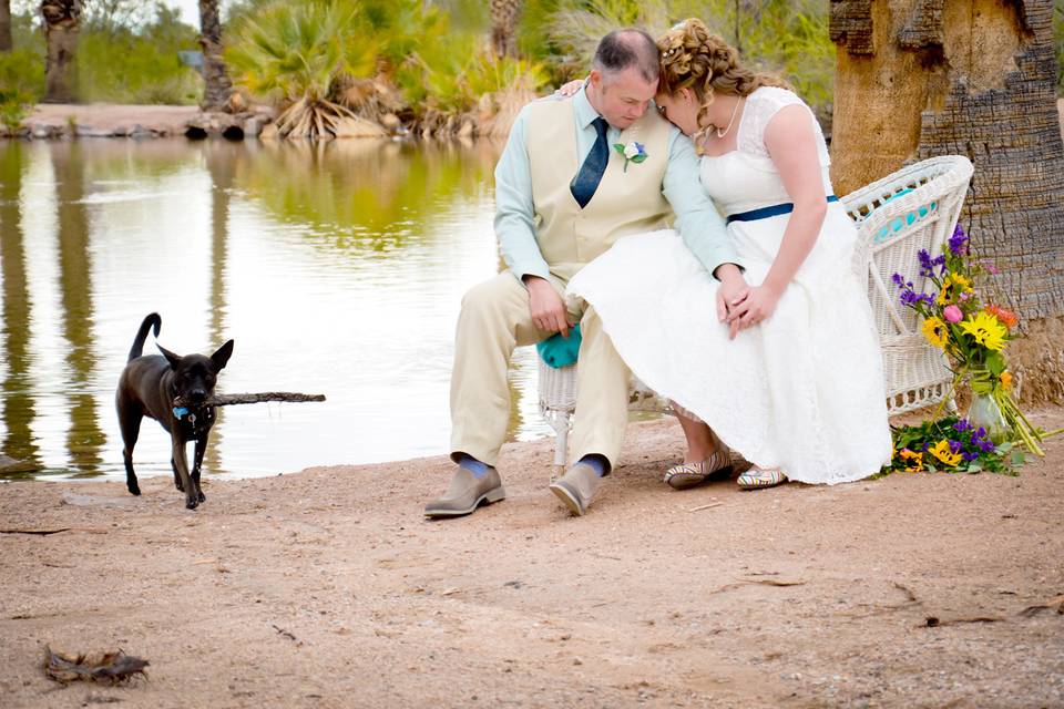 This was in Tempe’s Papago Park…I loved that they had their puppy with them and that he was all about having fun!