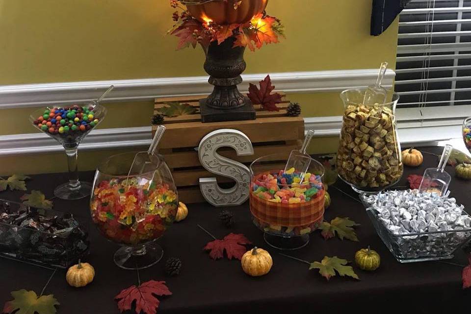 Fall themed candy table