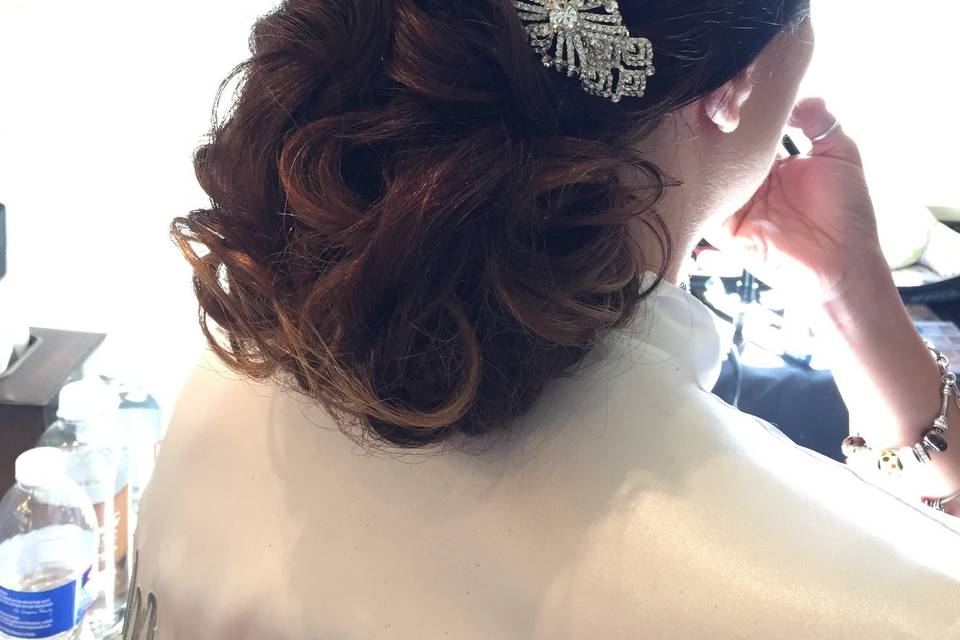 Bridal hair updo