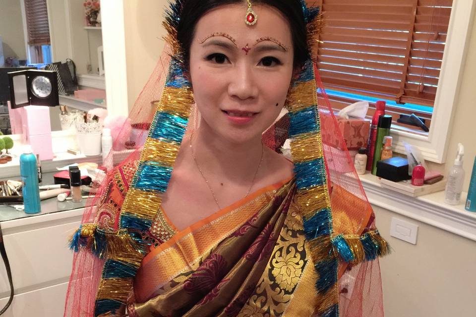 makeup for indian wedding dress