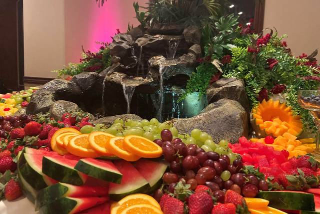 The venue's fruit displays