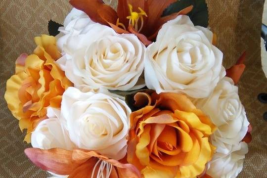 Orange and white flowers
