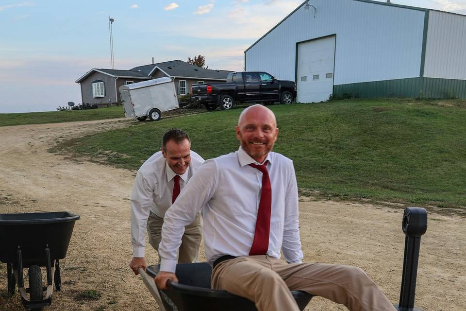 Groomsmen antics