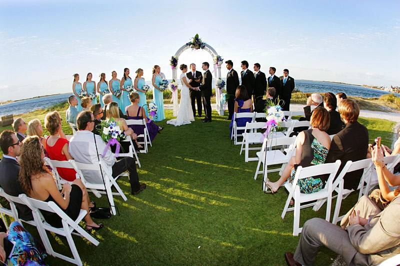 Wedding ceremony on the lawn