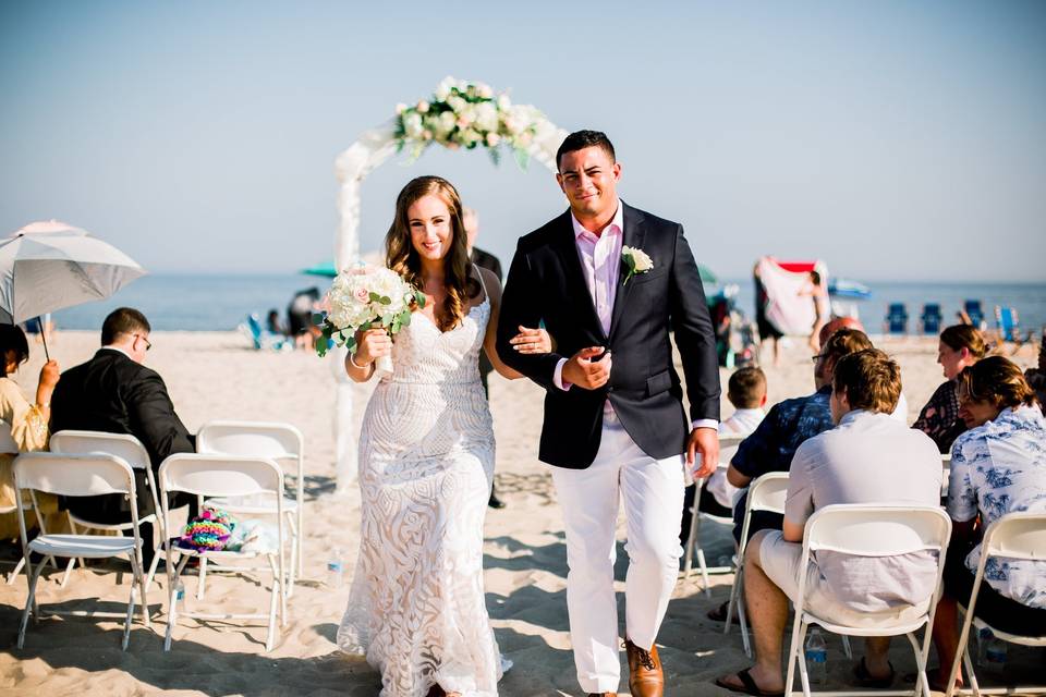 A beach wedding