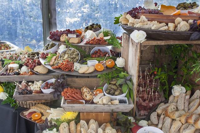 Charcuterie table setup