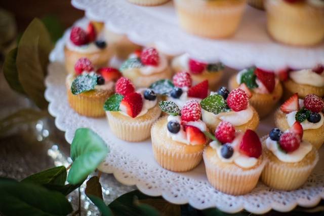 Fruit topped cupcakes