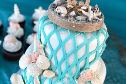 Fondant nautical and sea shell