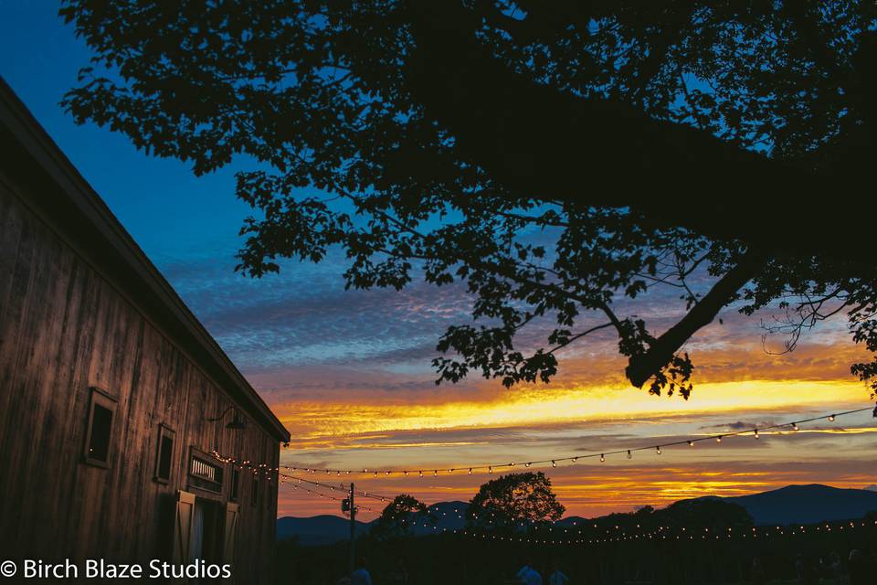 Sunset at the barn