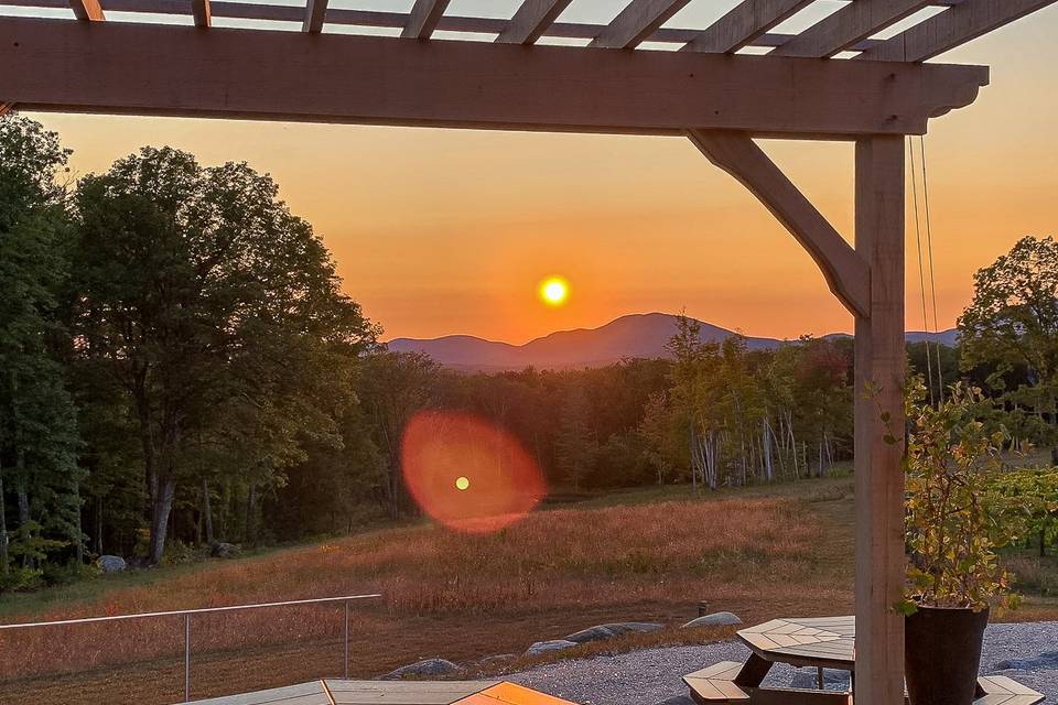 Sunset on the Winery Patio