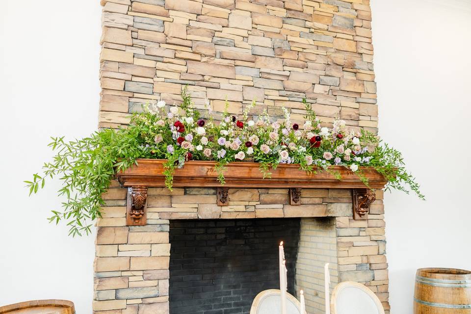Willow and Stone fireplace