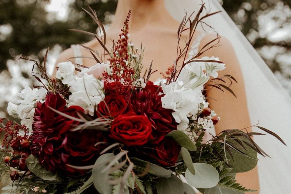 Red and Burgundy Bouquet