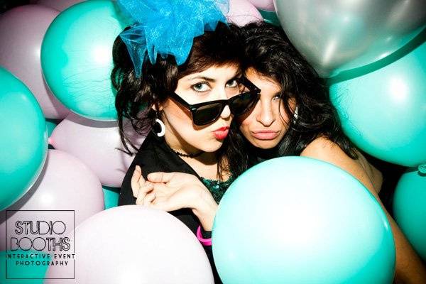 Balloon Studio Booth for a Totally Rad 80's Themed New Year's Bash. Rent this Booth with your color pick of 400 balloons!