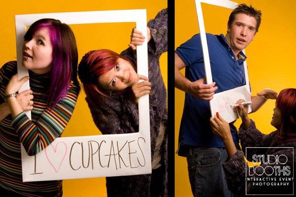 Polaroid Themed Studio Booth. Customizable and interactive event photography.