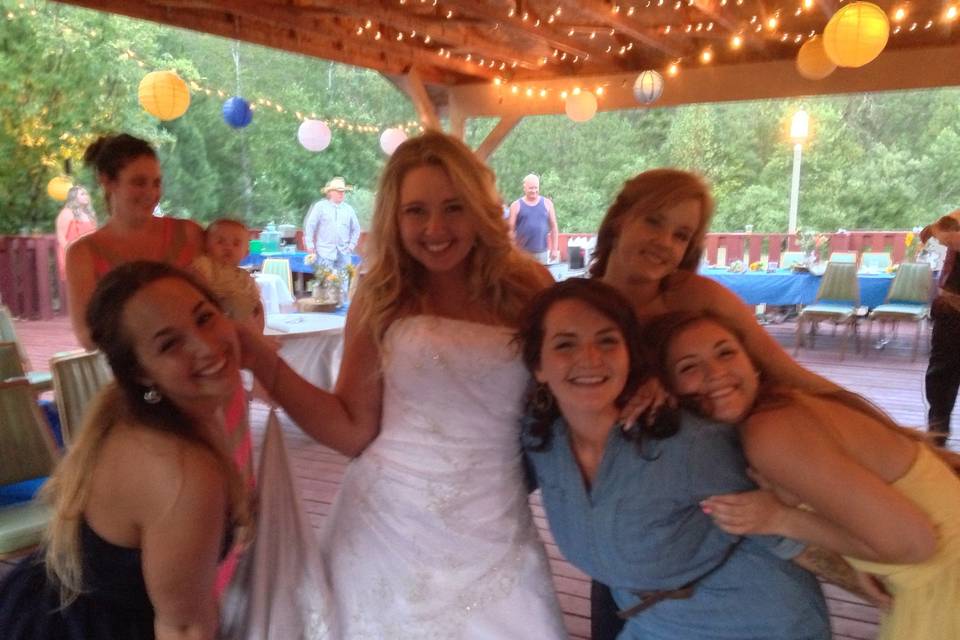 The bride and her guests