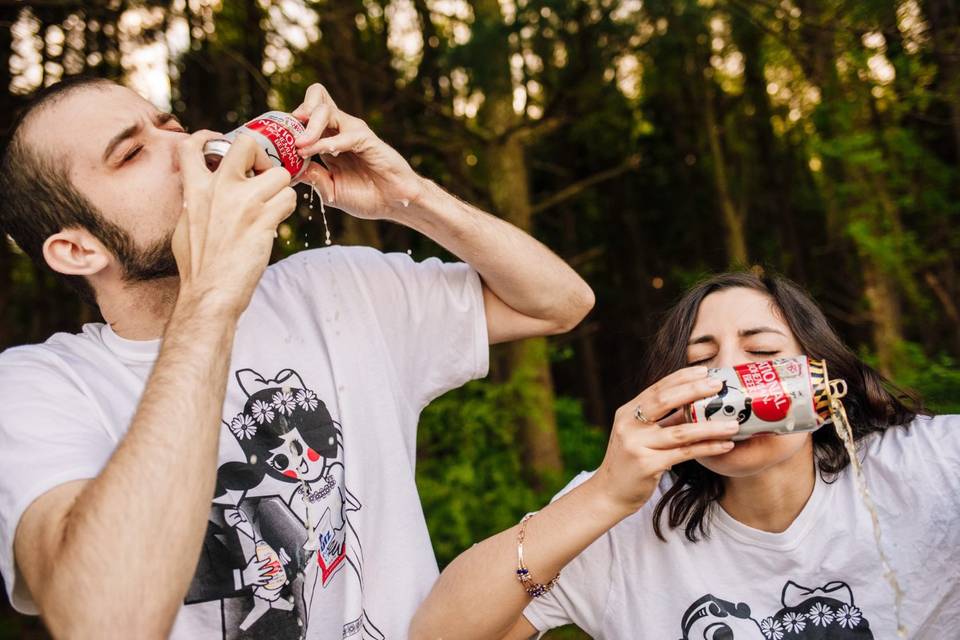 Shotgunning Natty Boh