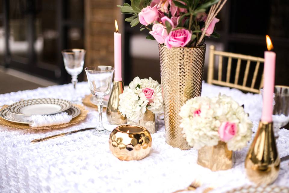 Blush tablescape