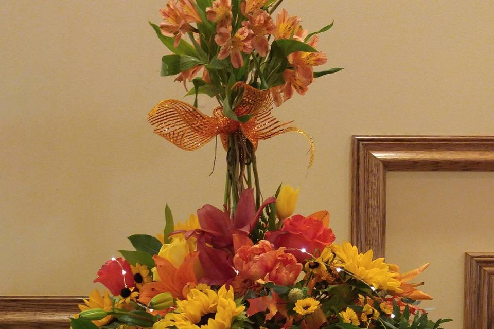 Vibrant vase arrangement