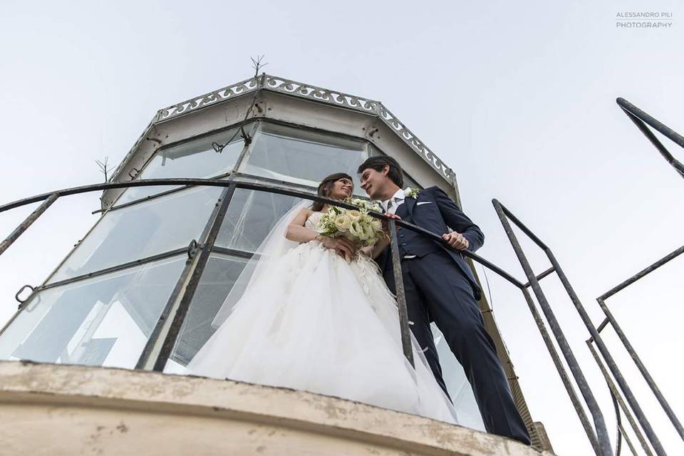 Wedding in a lighthouse