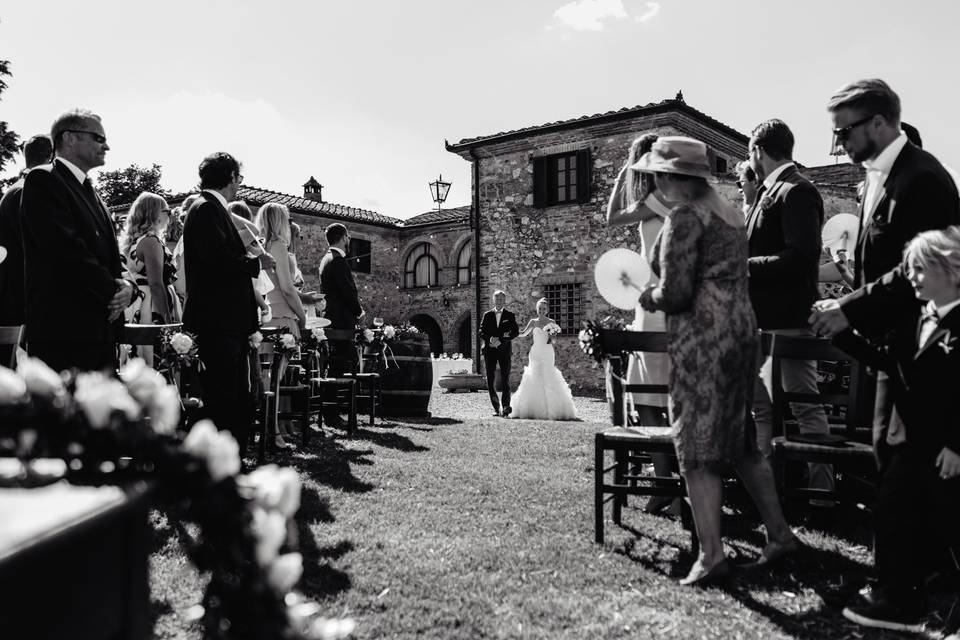 Ceremony in country villa