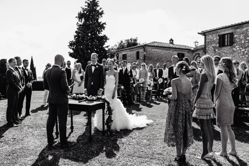 Ceremony in country villa