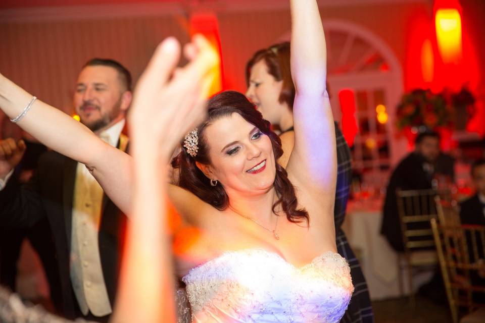 Bride dancing