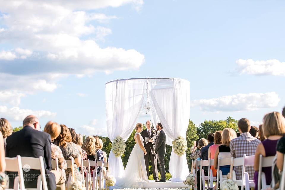 Wedding ceremony area set-up