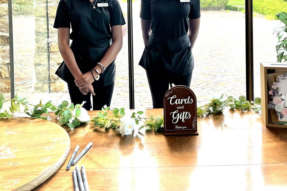Working hard as guest arrive
