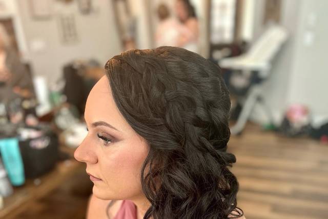 Side Cascading Updo