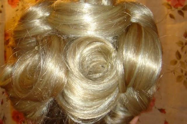 Large curled updo