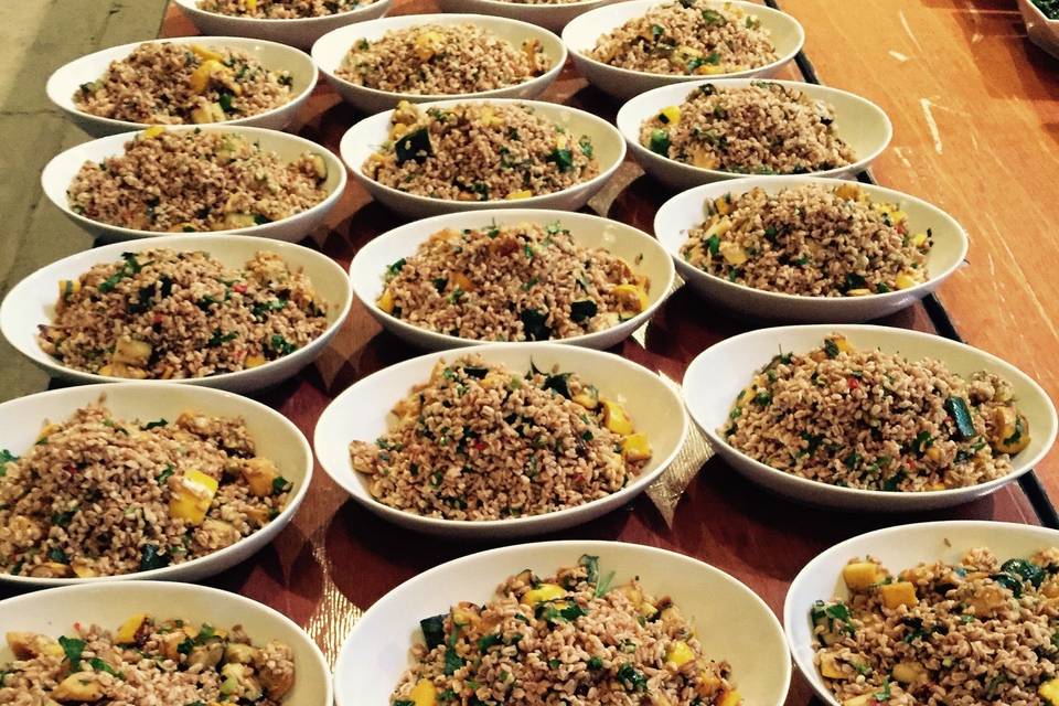 Farro Salad with roasted veget