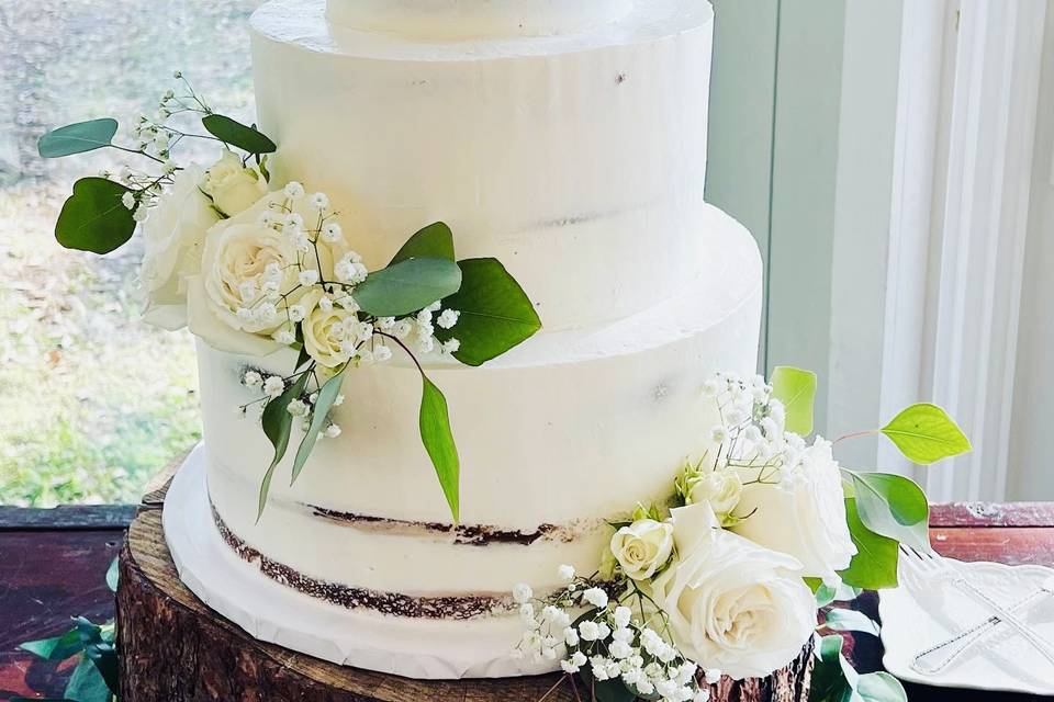 Naked Wedding Cake