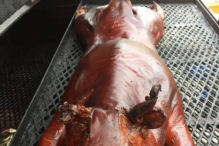 Roasted pig