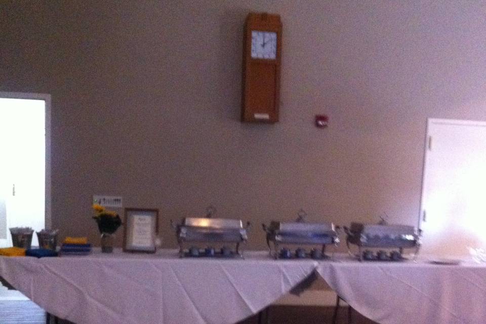 Buffet table