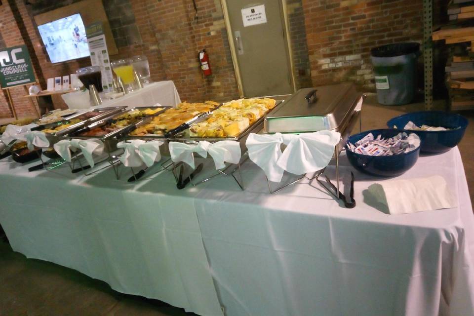 Corporate party buffet