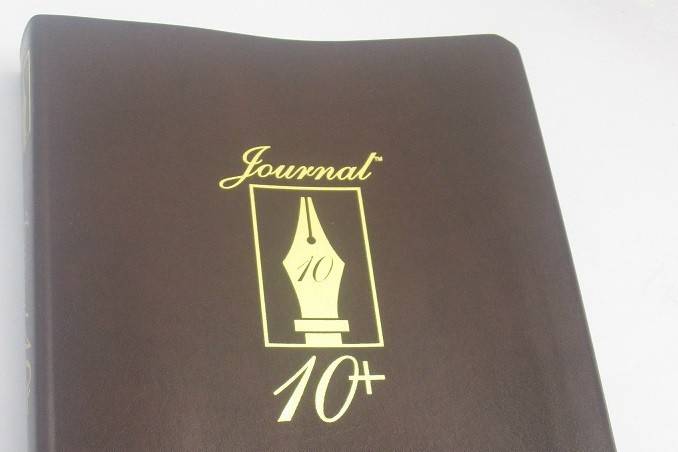 The Ten Year Journal is a leather bound multi-year journal designed to easily build into a family memoir.  Each page is a single date, divided on the page into sections for each of the next ten years.  As you write each entry you can review what you were doing on that day 2, 5 even 9 years ago.