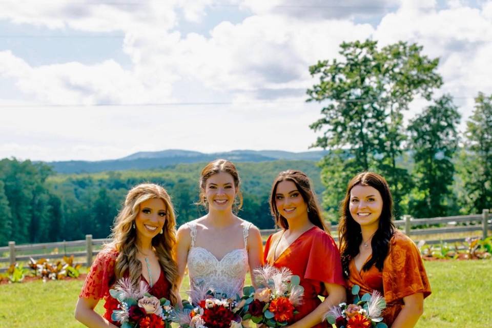 Fall bridal party