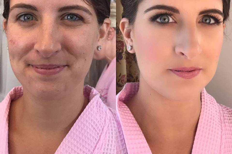 Before & after bridesmaid