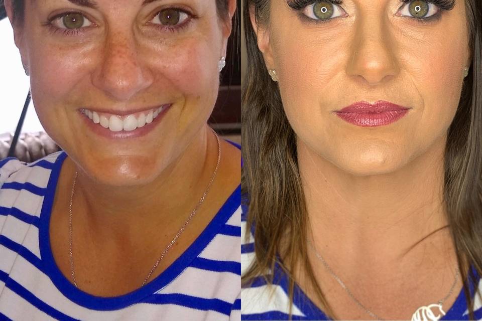 Before & after bridal trial