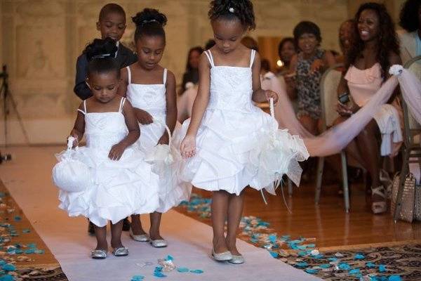 Bride and bridesmaids