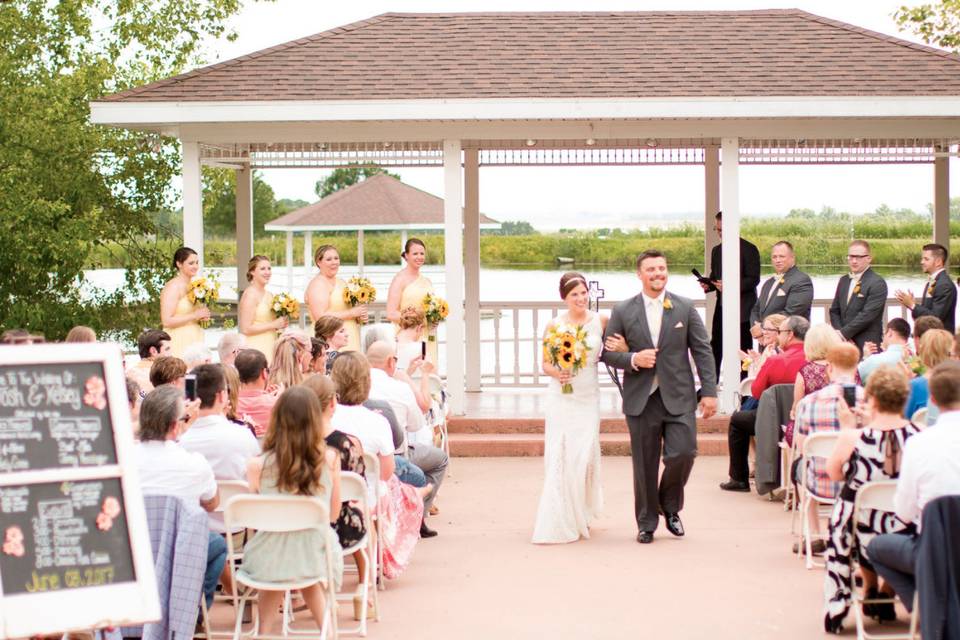 Walking down the isle