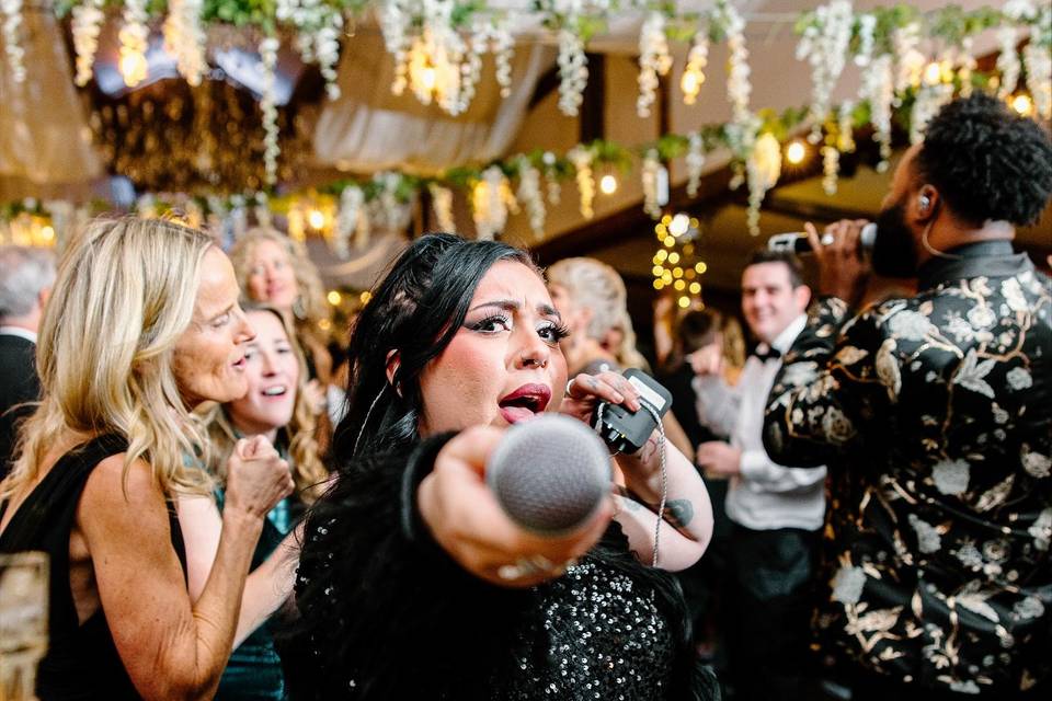 Singer on The Dance Floor